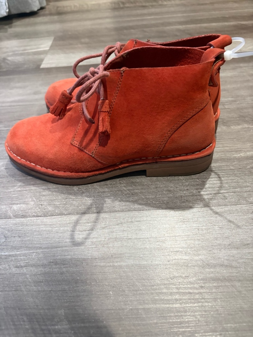 Hush Puppies Suede Lace-Up Boots in Rust Orange - Picture 2 of 6